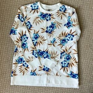Lands End floral sweatshirt